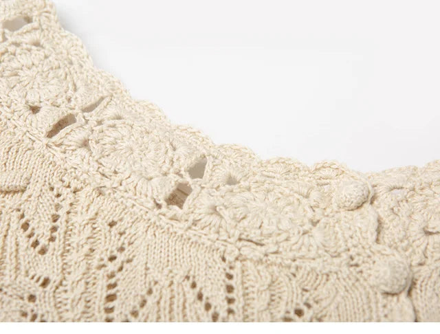 Crocheted Knit Sweater - RusHush
