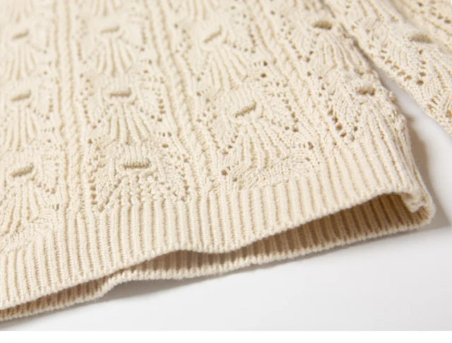 Crocheted Knit Sweater - RusHush