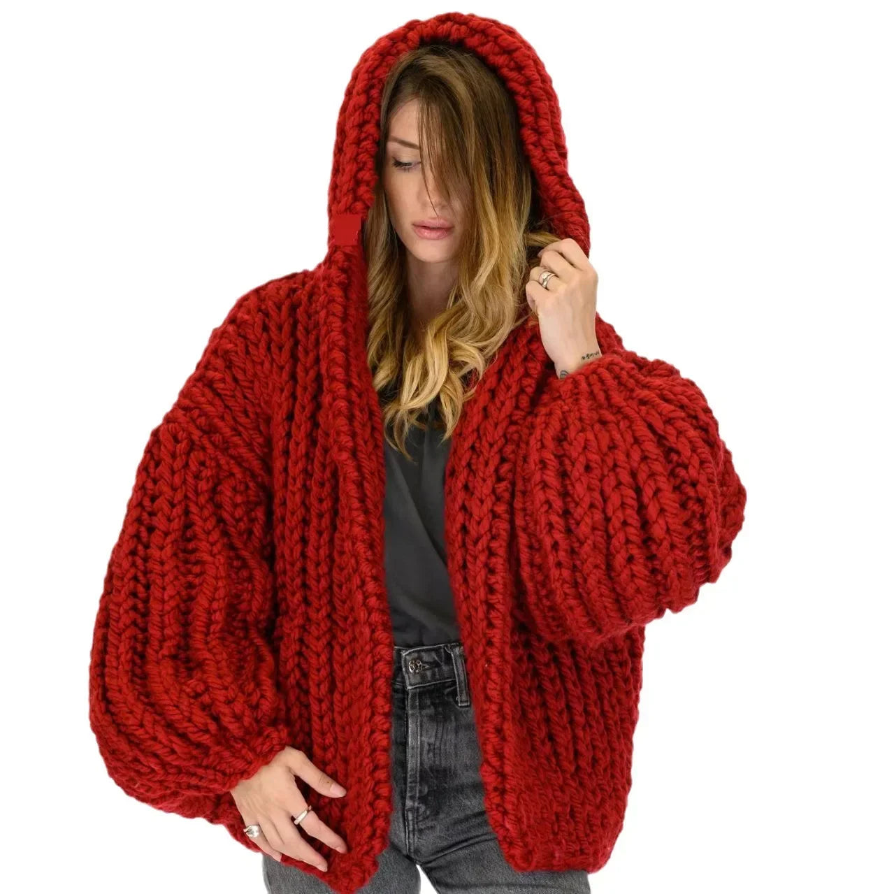 Thick Handmade Hooded Cardigan - RusHush