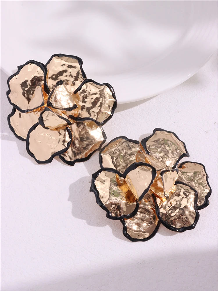 Oversized Statement Floral Earrings