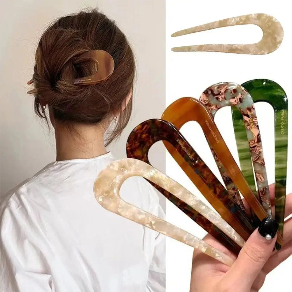 Tortoiseshell Hair Fork – Vintage-Inspired French Twist Hairpin