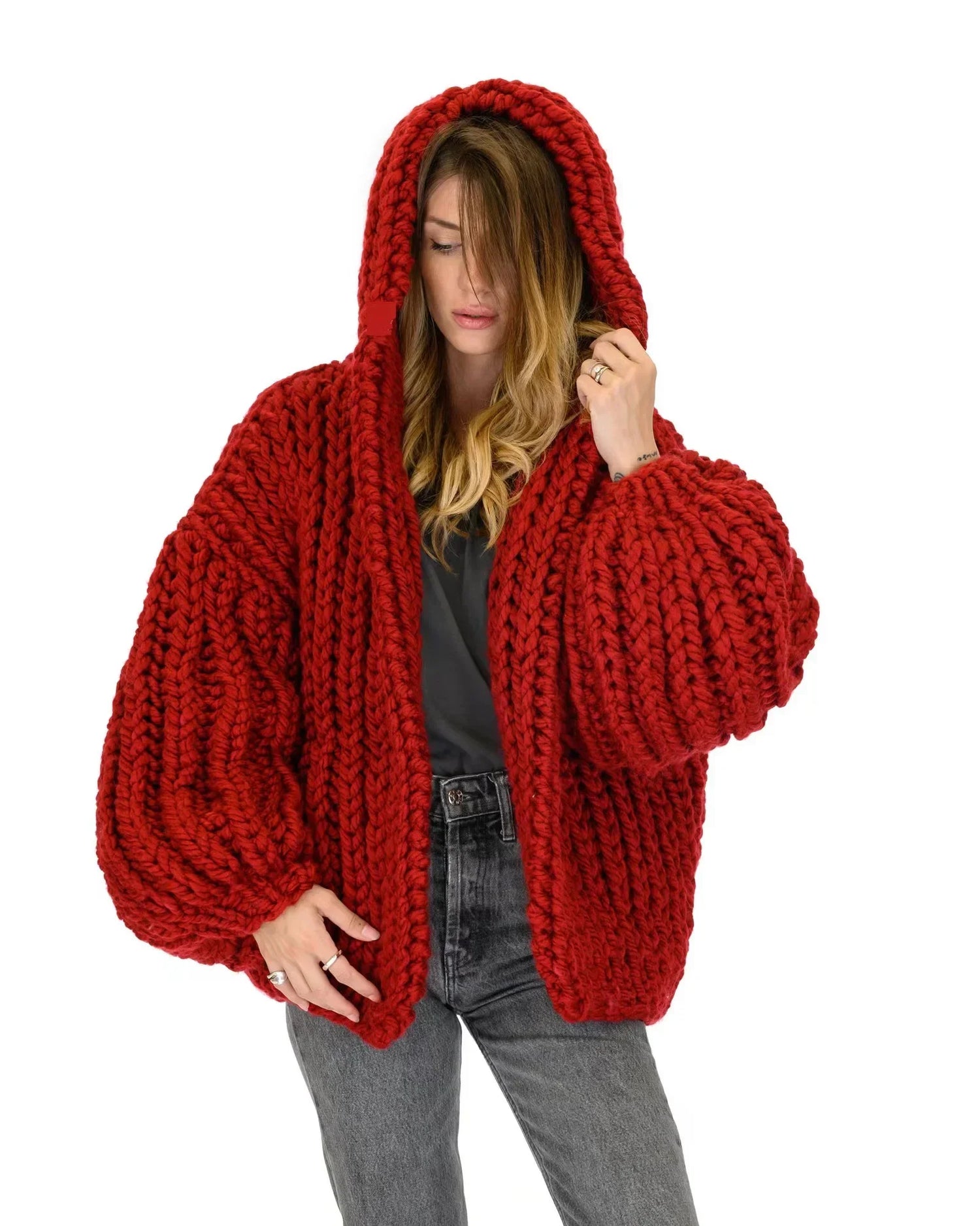 Thick Handmade Hooded Cardigan - RusHush