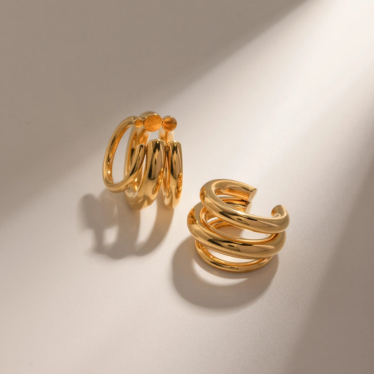 Modern Western Statement: Bold Gold Spiral Ear Cuff