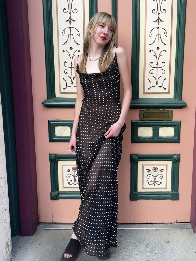 Black Polka Dots Sundress