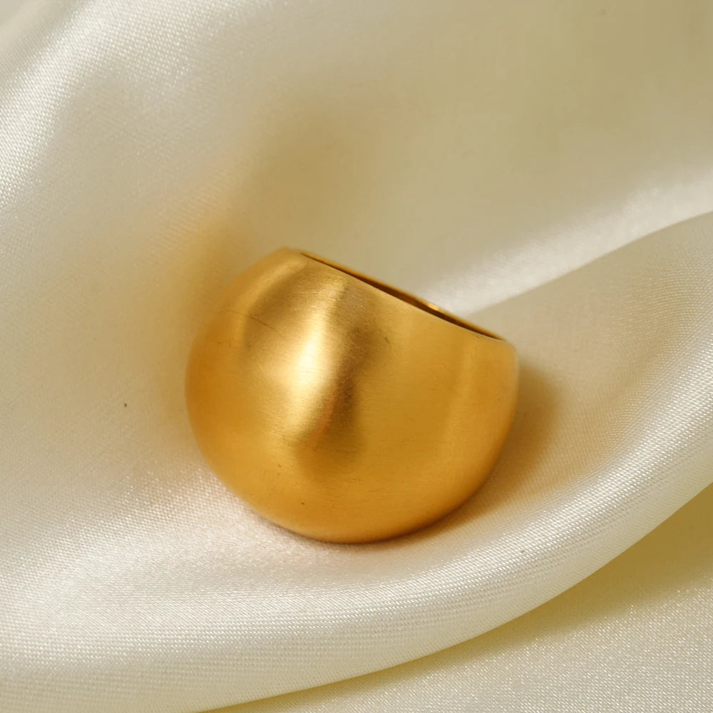 Bold Gold Dome Ring – Statement Minimalist Jewelry for Women