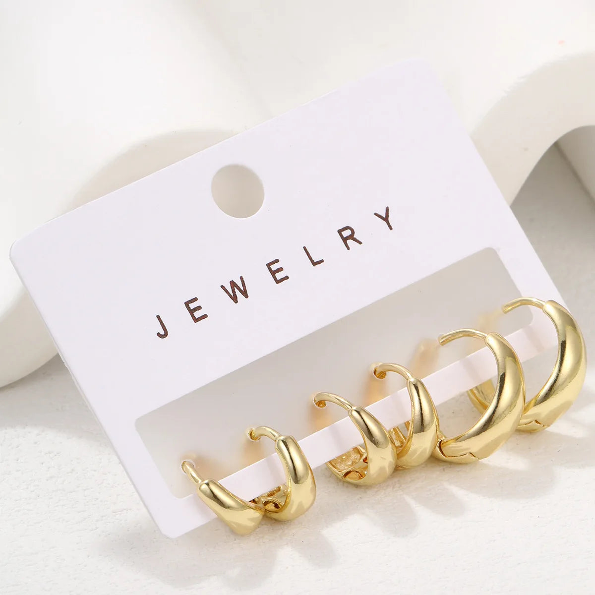 6Pcs/set Minimalist Huggie Hoop Earring