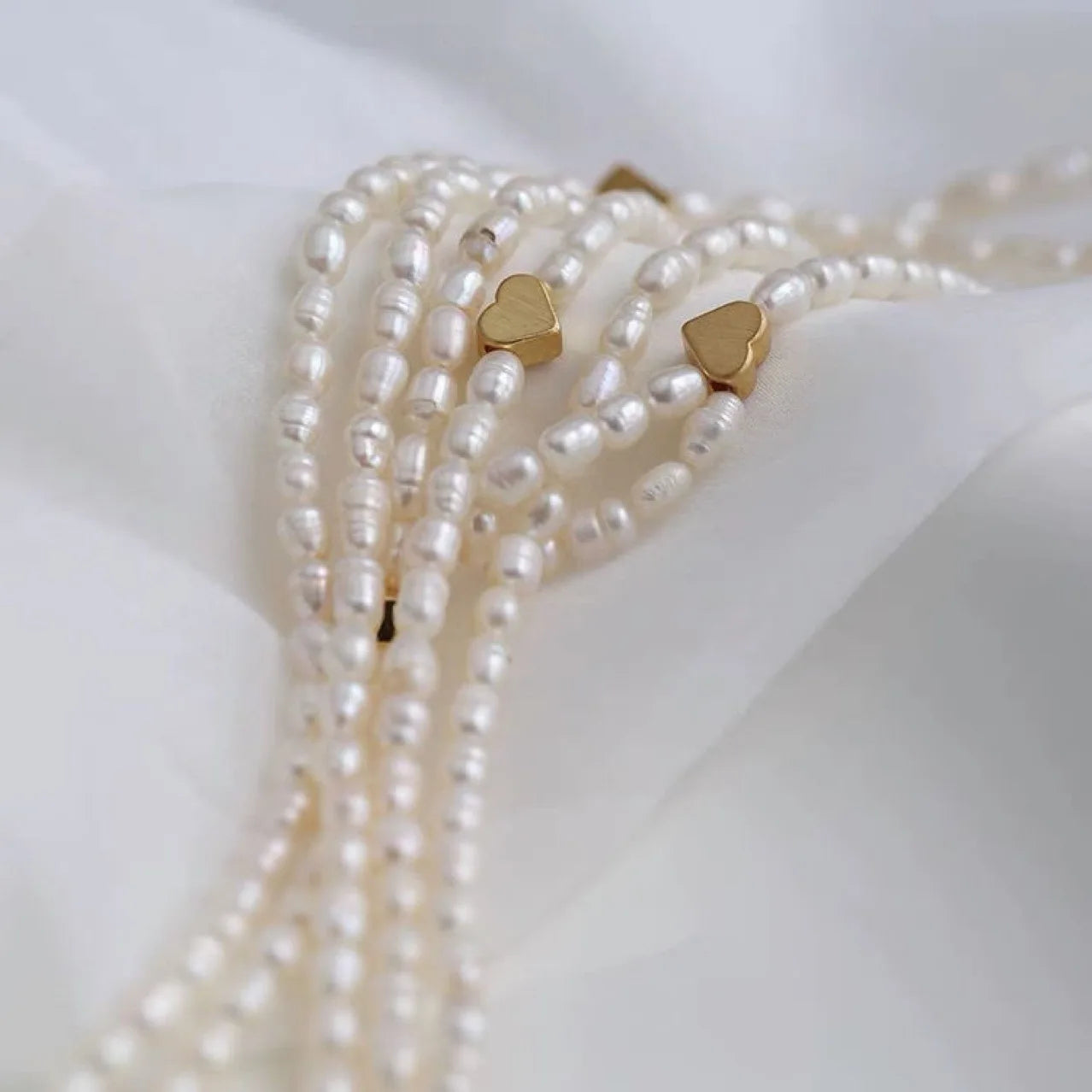 Long Freshwater Pearl Necklace with Rice Shaped Pearls - Elegant & Multi-Wear