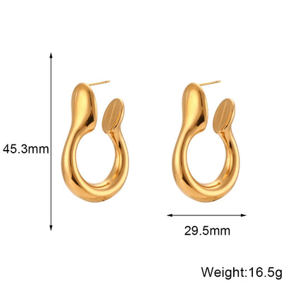 Gold, Silver Light Weight, Oversize Earring - RusHush