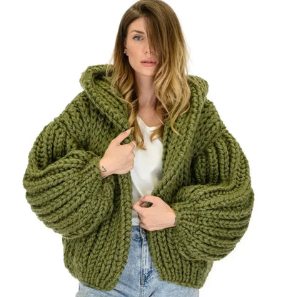 Thick Handmade Hooded Cardigan - RusHush