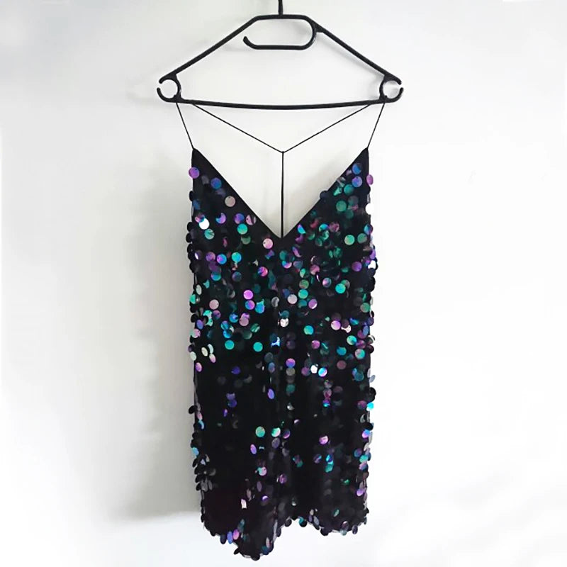 Black Sequins Dress