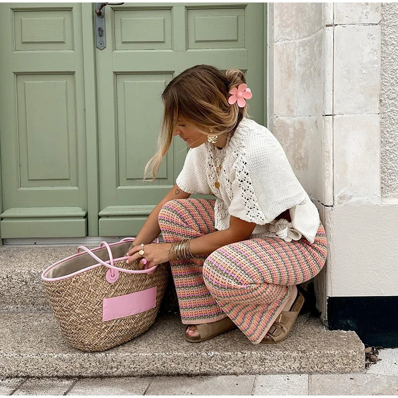 Cable Knit Sweater with Side Tie - Perfect for Western Summer Vibes