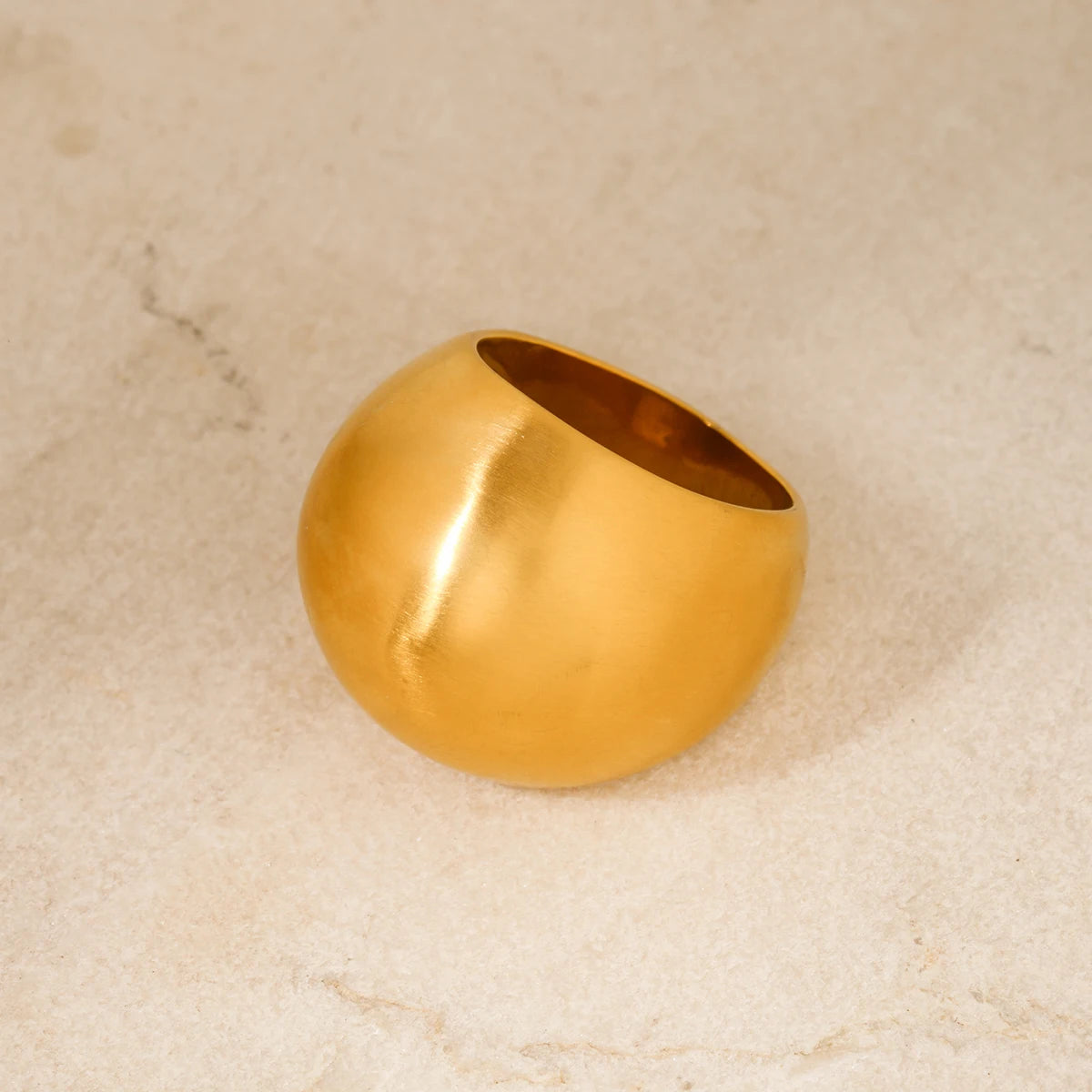 Bold Gold Dome Ring – Statement Minimalist Jewelry for Women