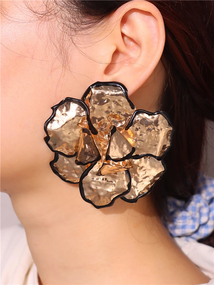 Oversized Statement Floral Earrings